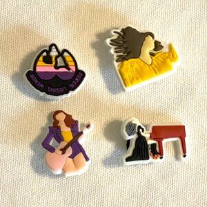 Set of 4 Taylor Swift Style Croc Shoe Charms-Taylor Swift Style Jibbitz-New!